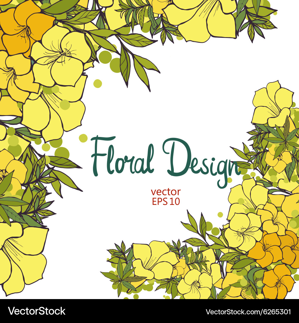 Floral border Royalty Free Vector Image - VectorStock