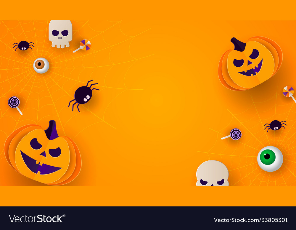 Halloween modern minimal design template Vector Image