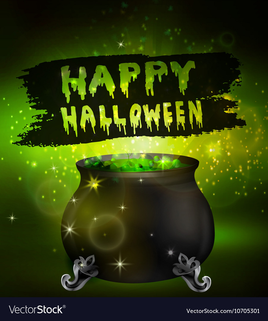 Halloween witches cauldron