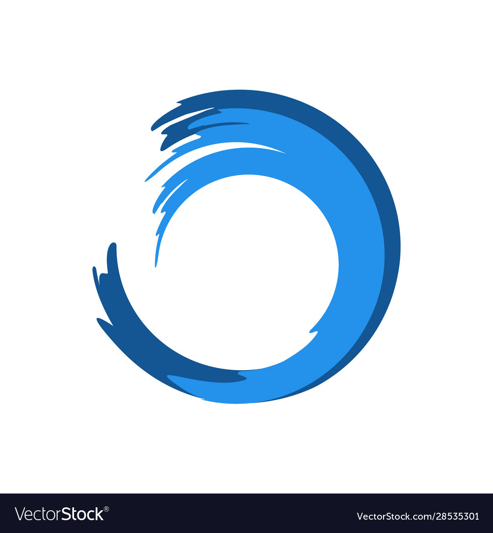 Modern circle water wave logo design symbol Vector Image