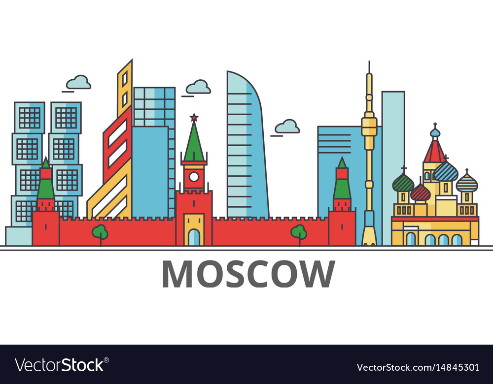 Moscow city skyline buildings streets