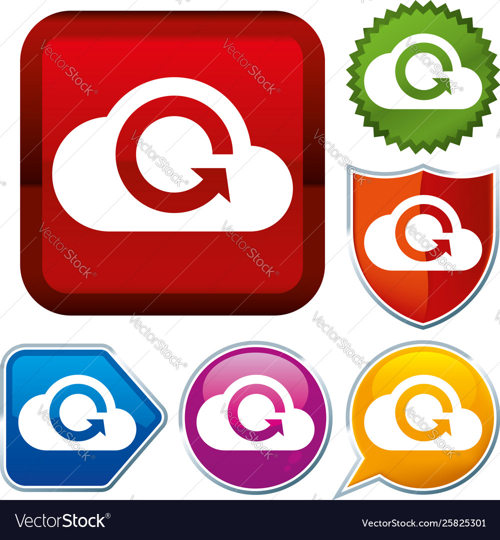 Set shiny icon series on buttons cloud computing