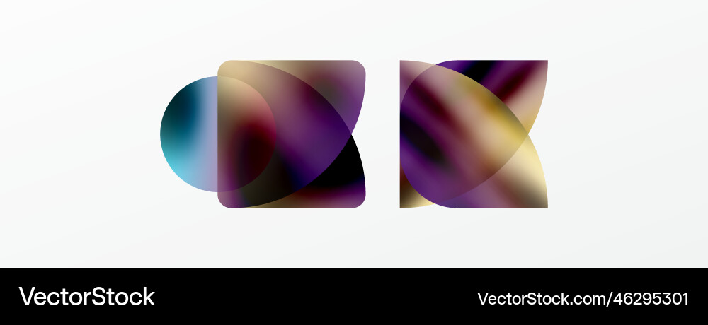 Transparent effects geometric abstract background Vector Image