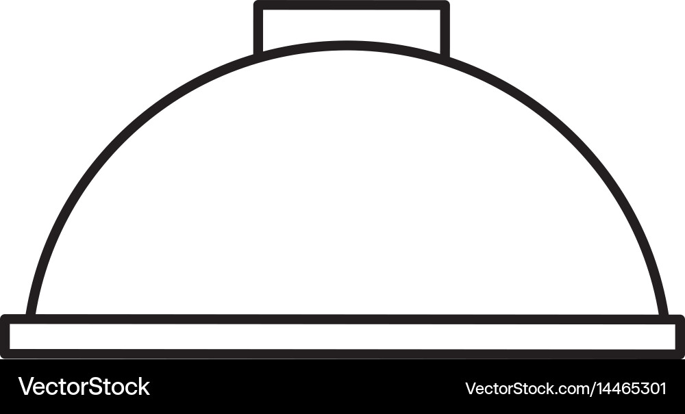 Tray server isolated icon Royalty Free Vector Image