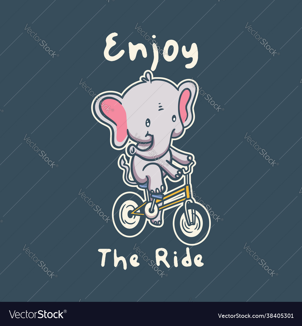 Vintage animal slogan typography enjoy ride