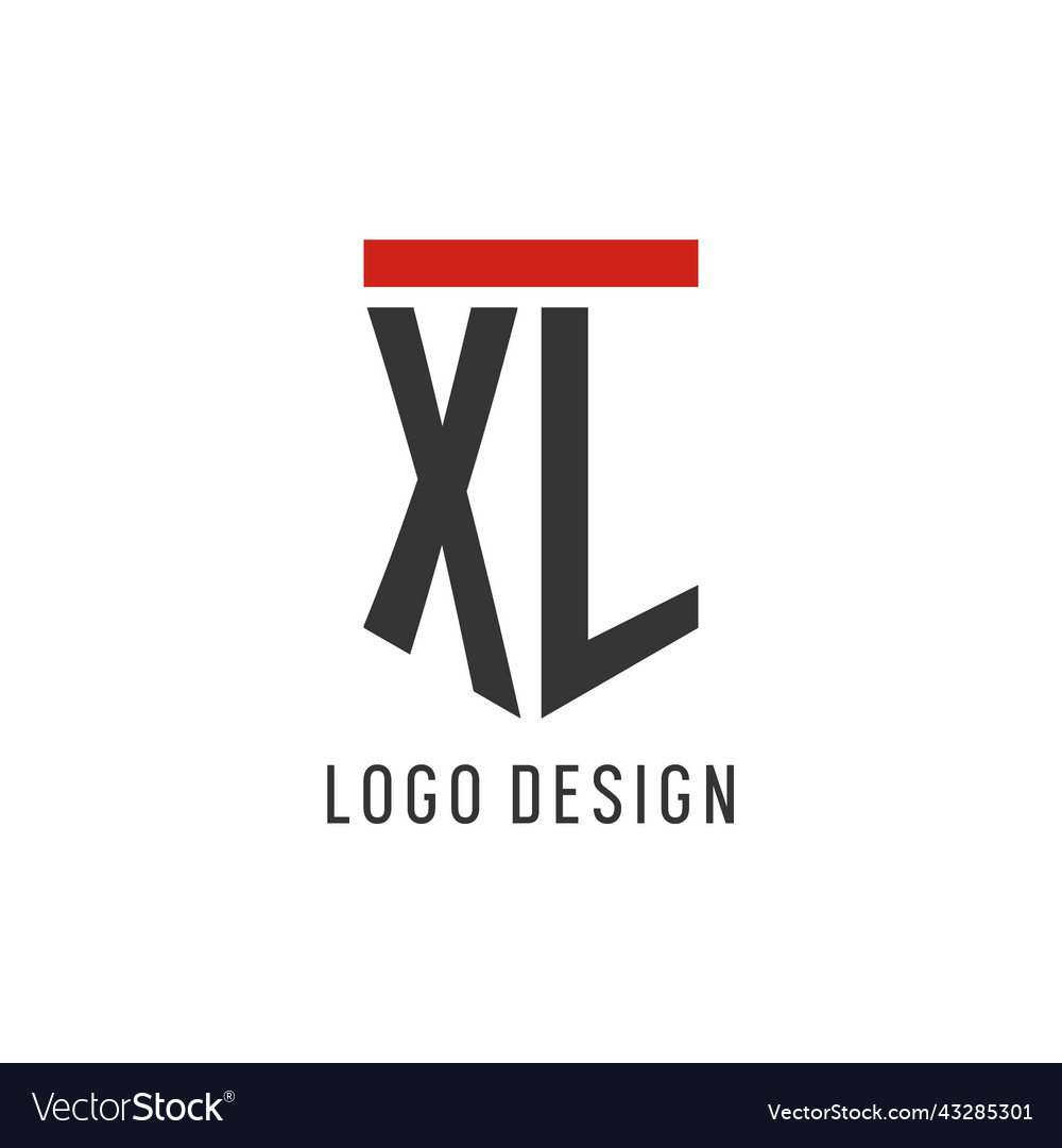 Xl initial esport logo with simple shield design