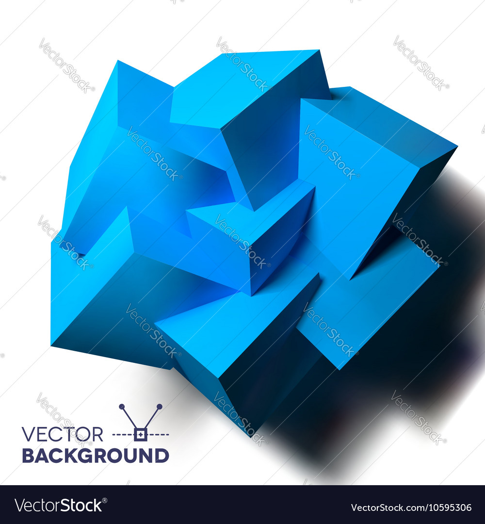 Abstract background with overlapping blue cubes
