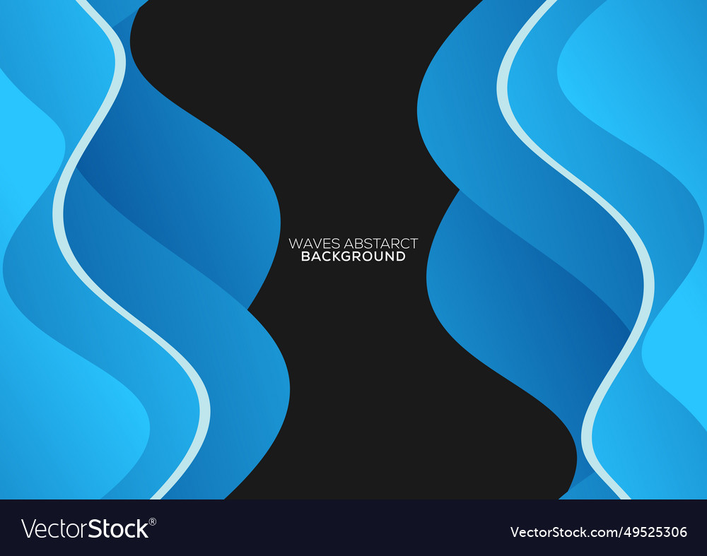 Abstract waves gradient background modern style vector image Abstract waves gradient background modern style
