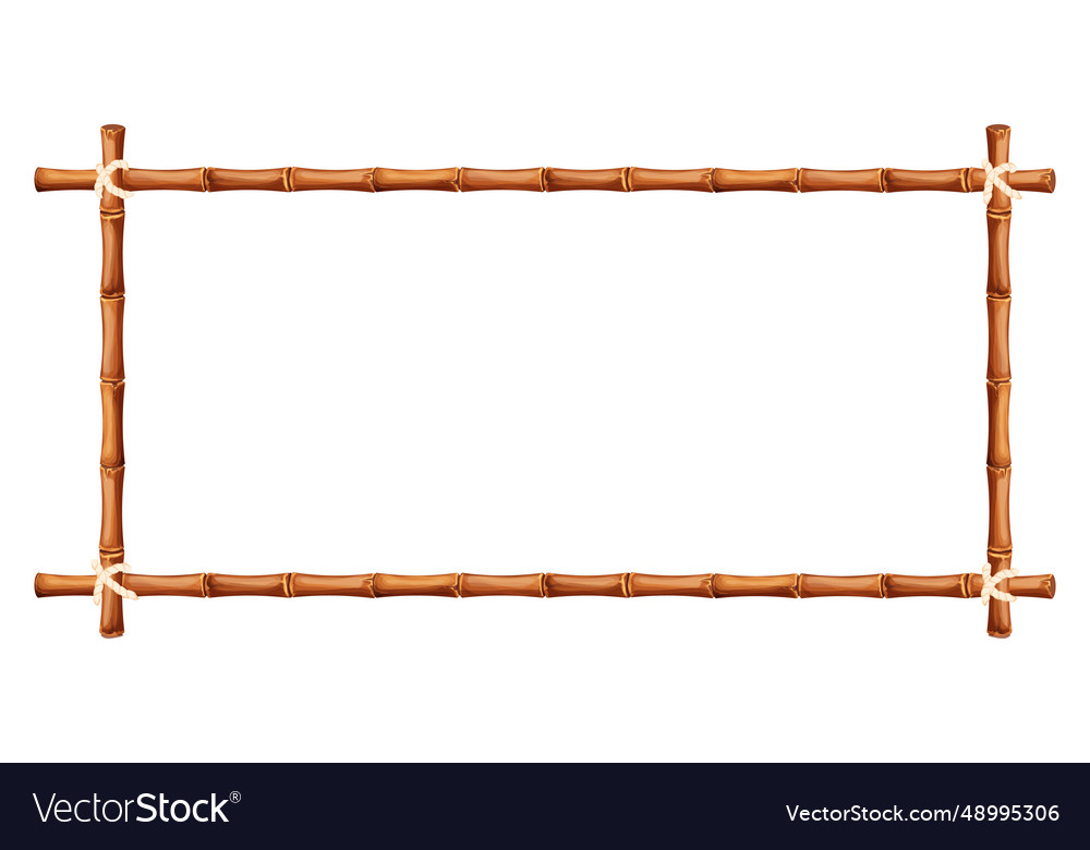 Bamboo frame from sticks and rope in cartoon style