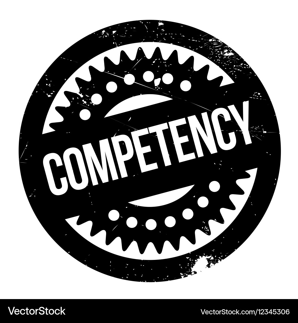 Competency rubber stamp Royalty Free Vector Image