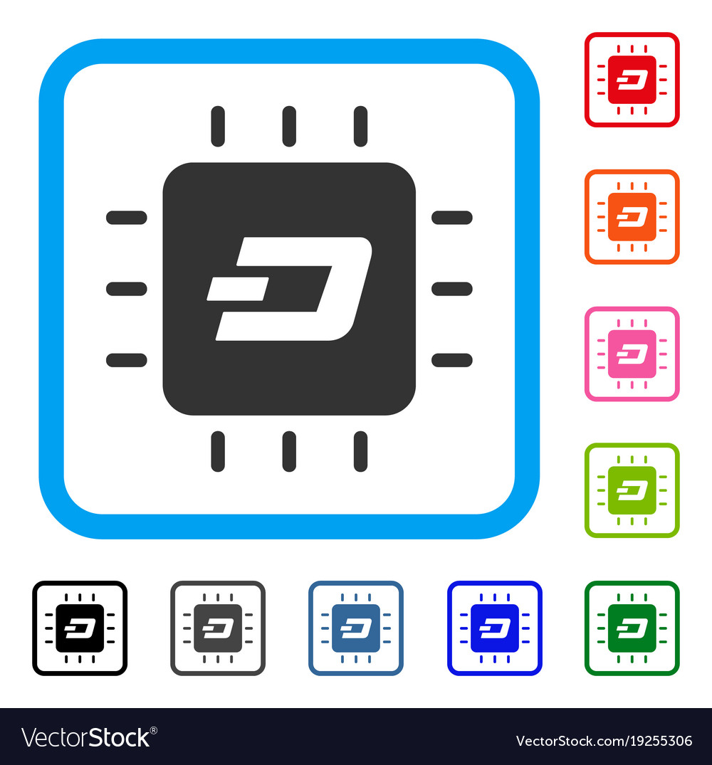 Dash processor chip framed icon