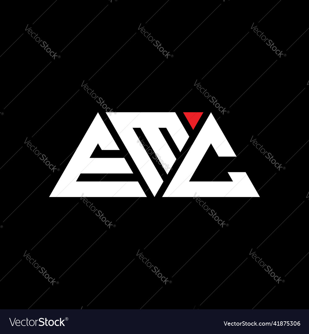 Emc triangle letter logo design