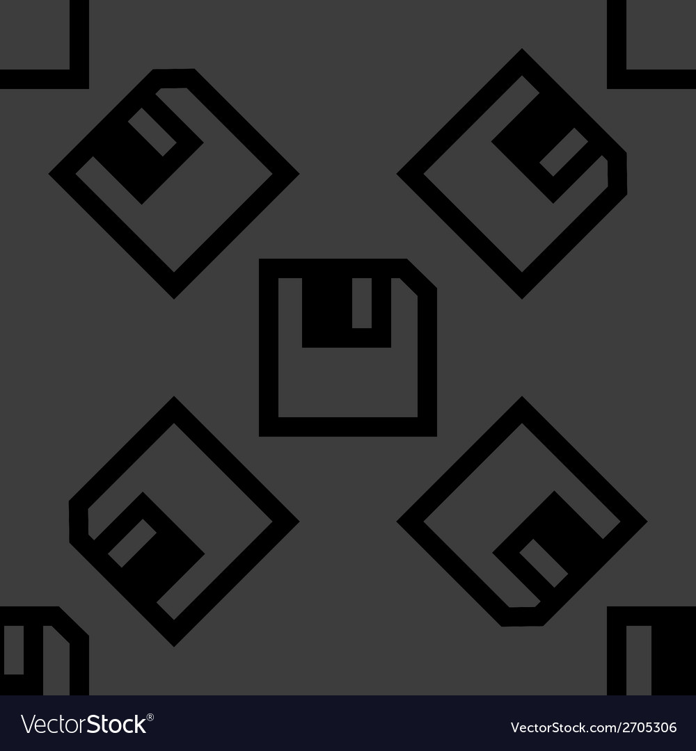 Floppy disk web icon flat design seamless pattern
