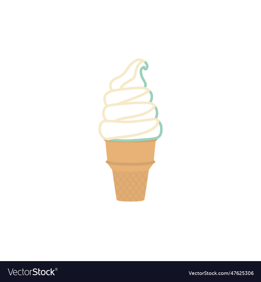 Isolated colored ice cream outline icon