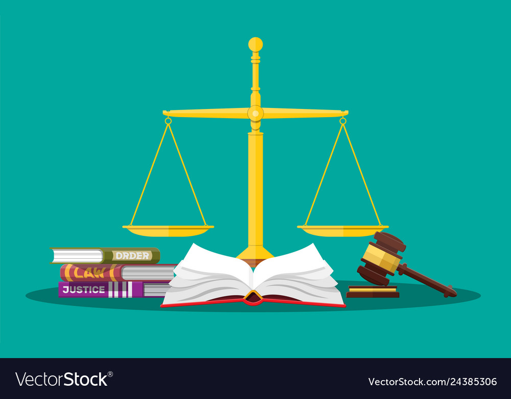Justizwaagen & Rechtsbücher