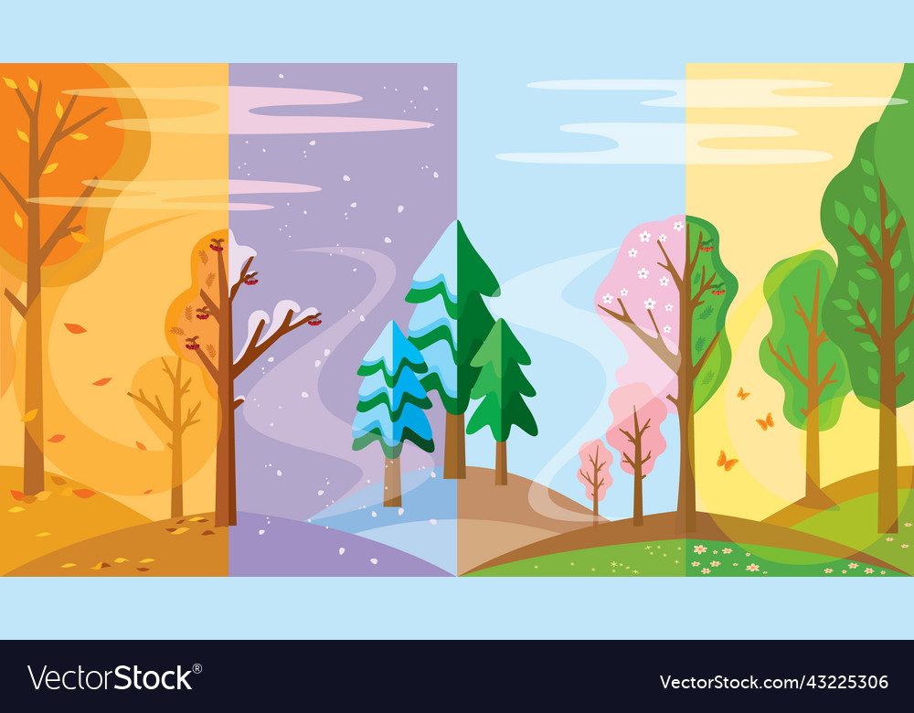 Landscape four seasons