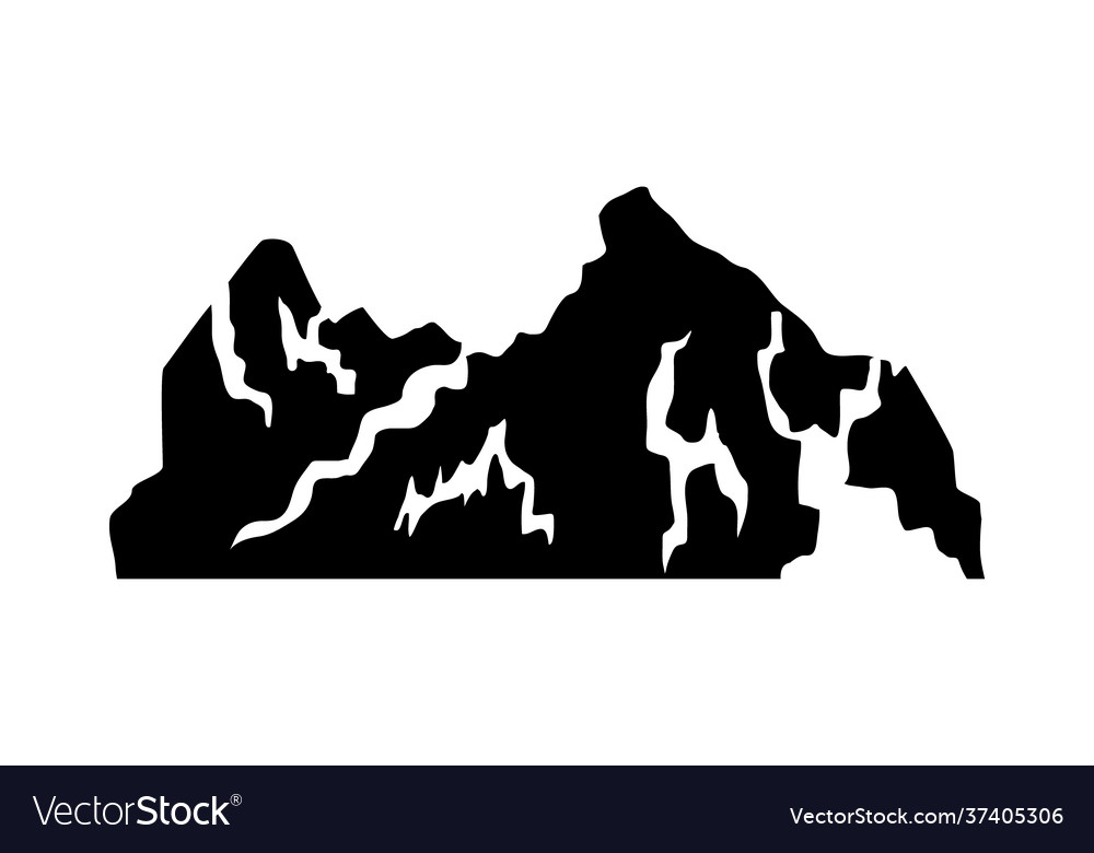 Large rocky mountain Royalty Free Vector Image