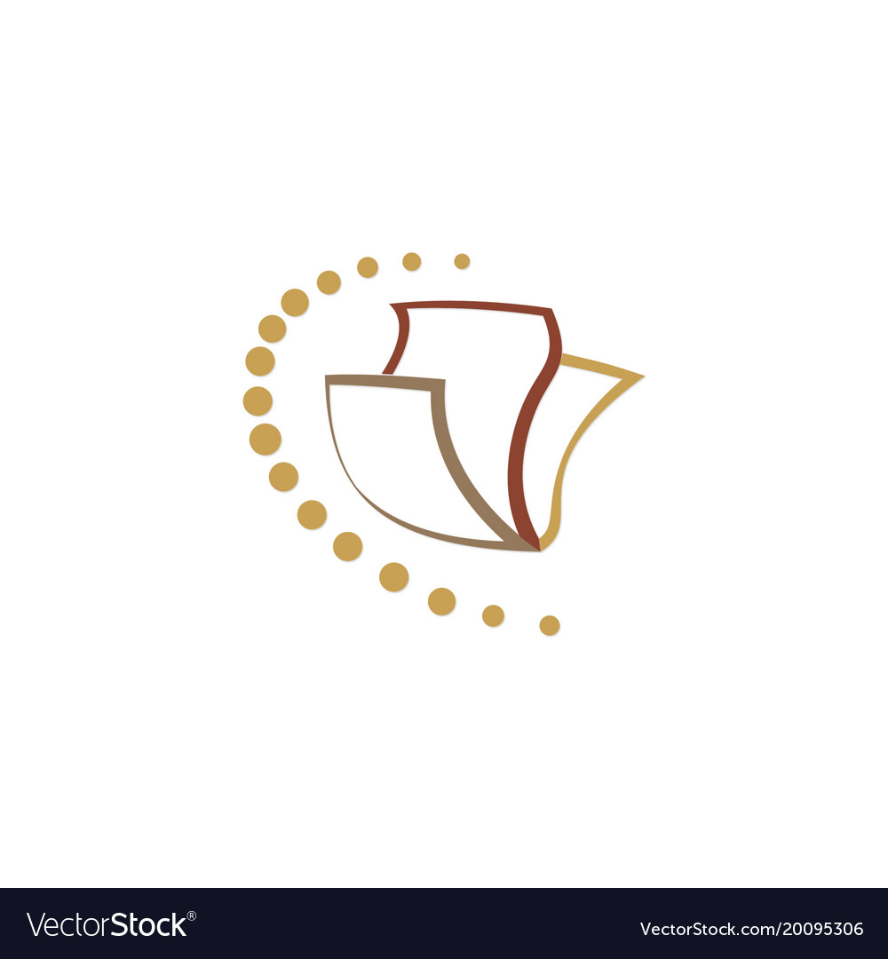 Paper abstract data logo Royalty Free Vector Image