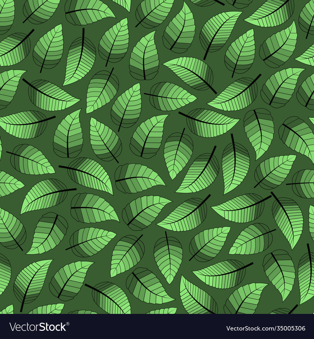 Seamless pattern with leaf elements image