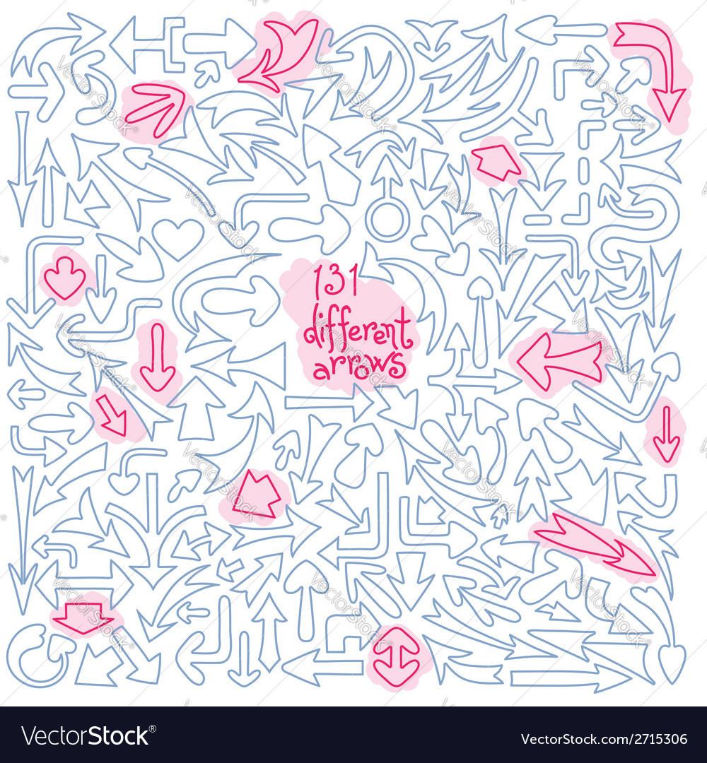 Set 131 different arrows design elements