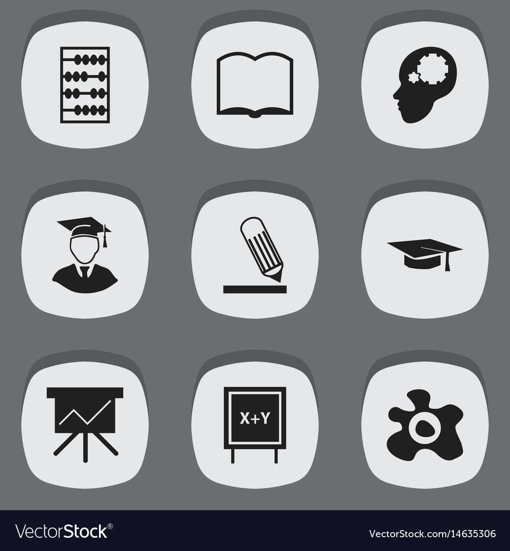 Set of 9 editable science icons includes symbols
