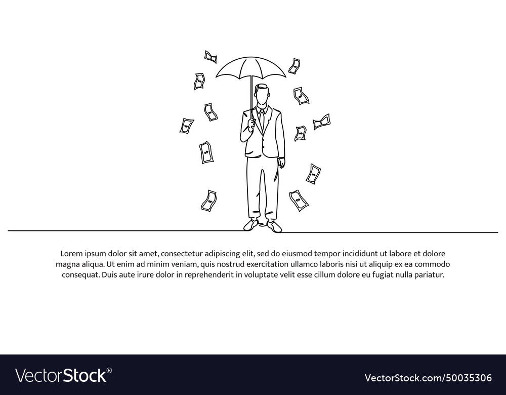 Simple continuous line design of office worker vector image Simple continuous line design of office worker