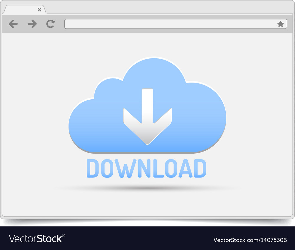 Simple opened browser window on white background