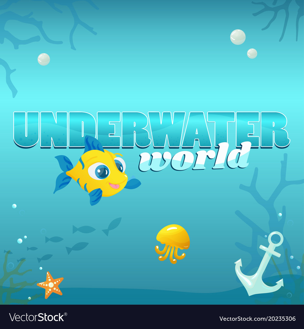 Underwater world with elements