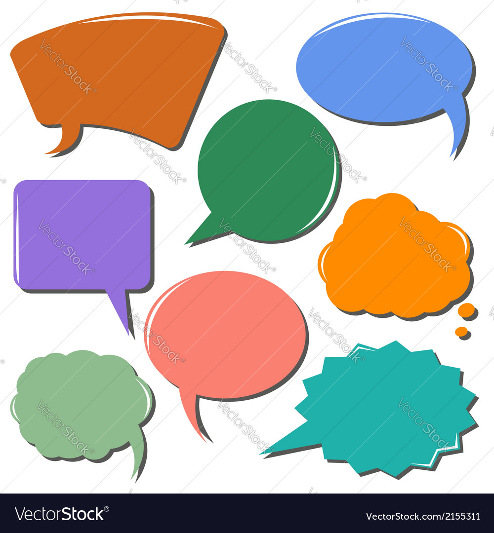 Colorful communication bubbles Royalty Free Vector Image