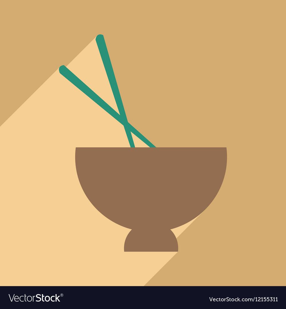 Flat with shadow icon and mobile application soup