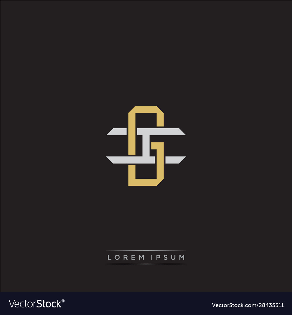 Initial letter overlapping interlock logo
