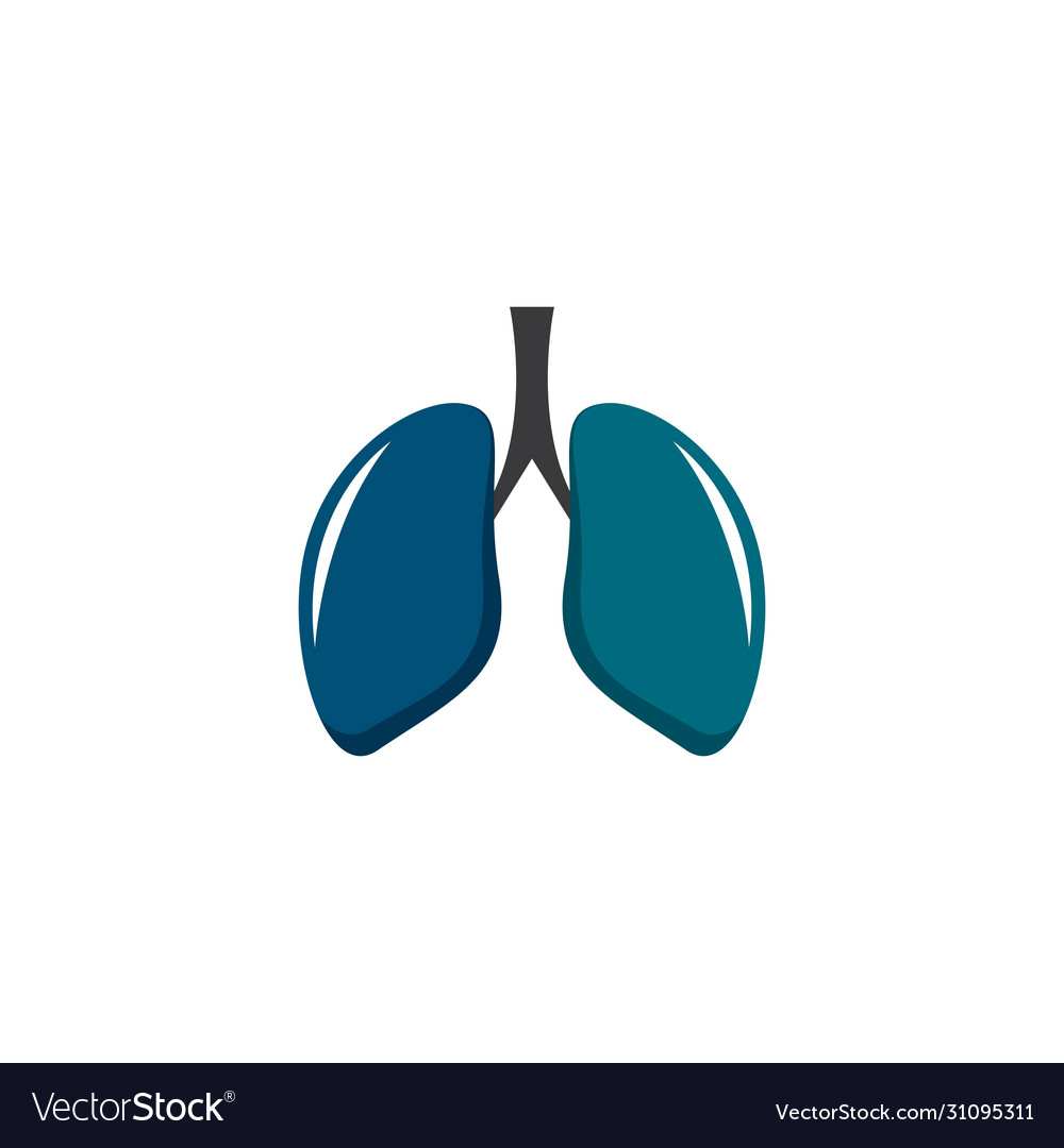 Lung logo template icon Royalty Free Vector Image