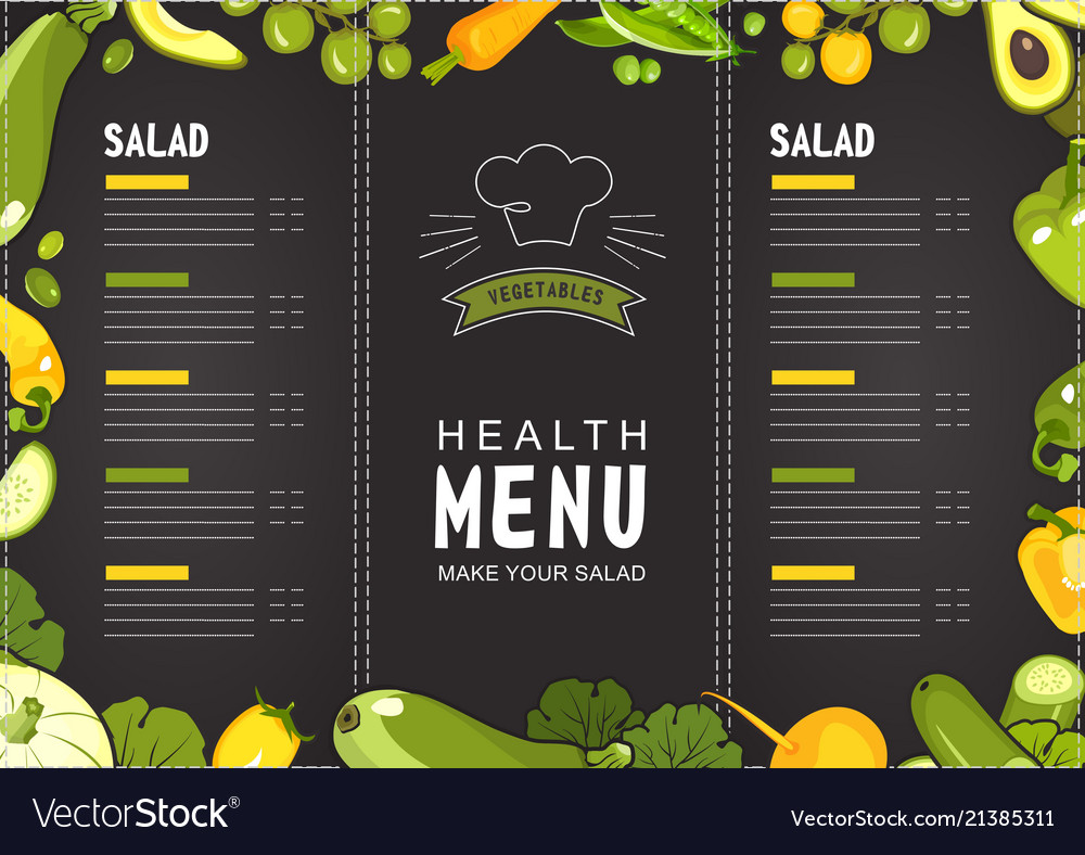 Menu of rastaran vegetables