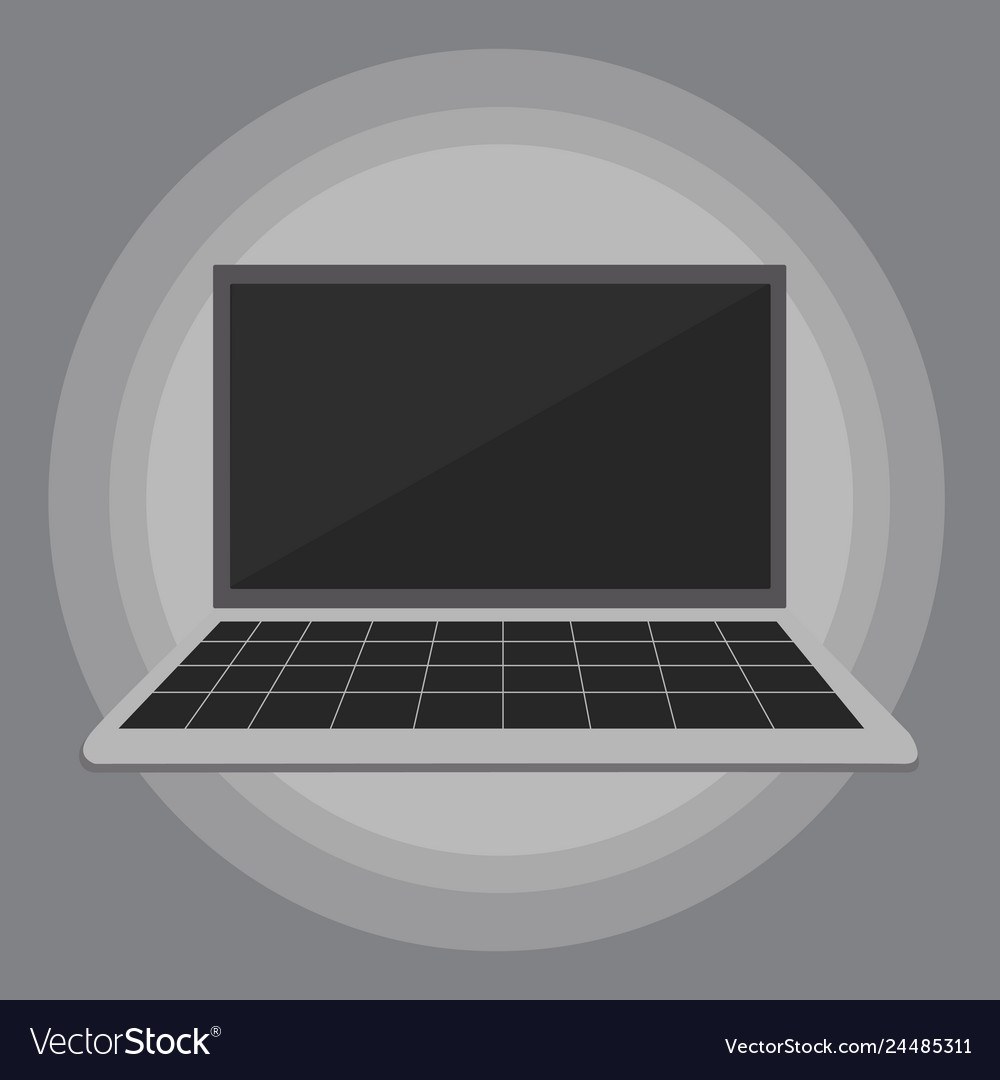 Personal laptop with grid design for keyboard vector image Personal laptop with grid design for keyboard