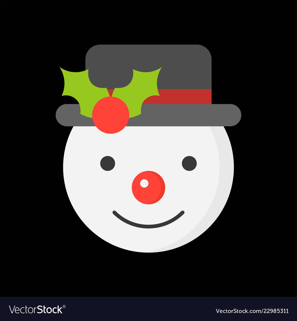 Snowman icon in flat design for use as material