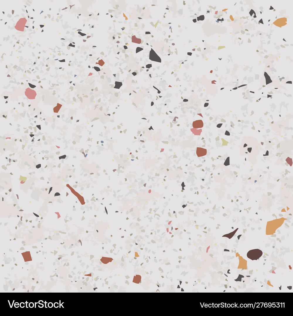 Tile terrazzo pattern with colorful stone on grey Vector Image
