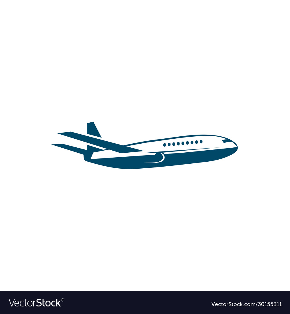 Travel company logo design template with airplane Vector Image