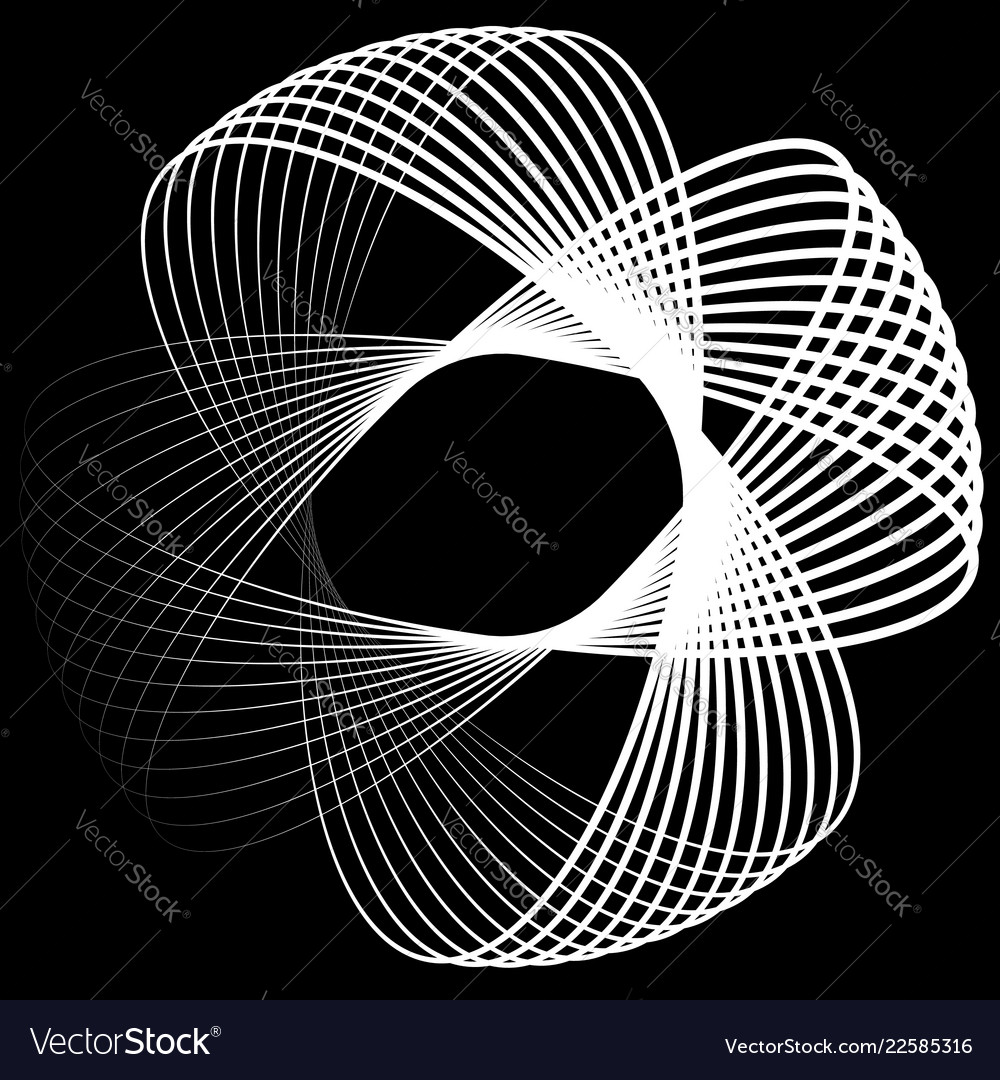 Abstract element circular shape with intersecting