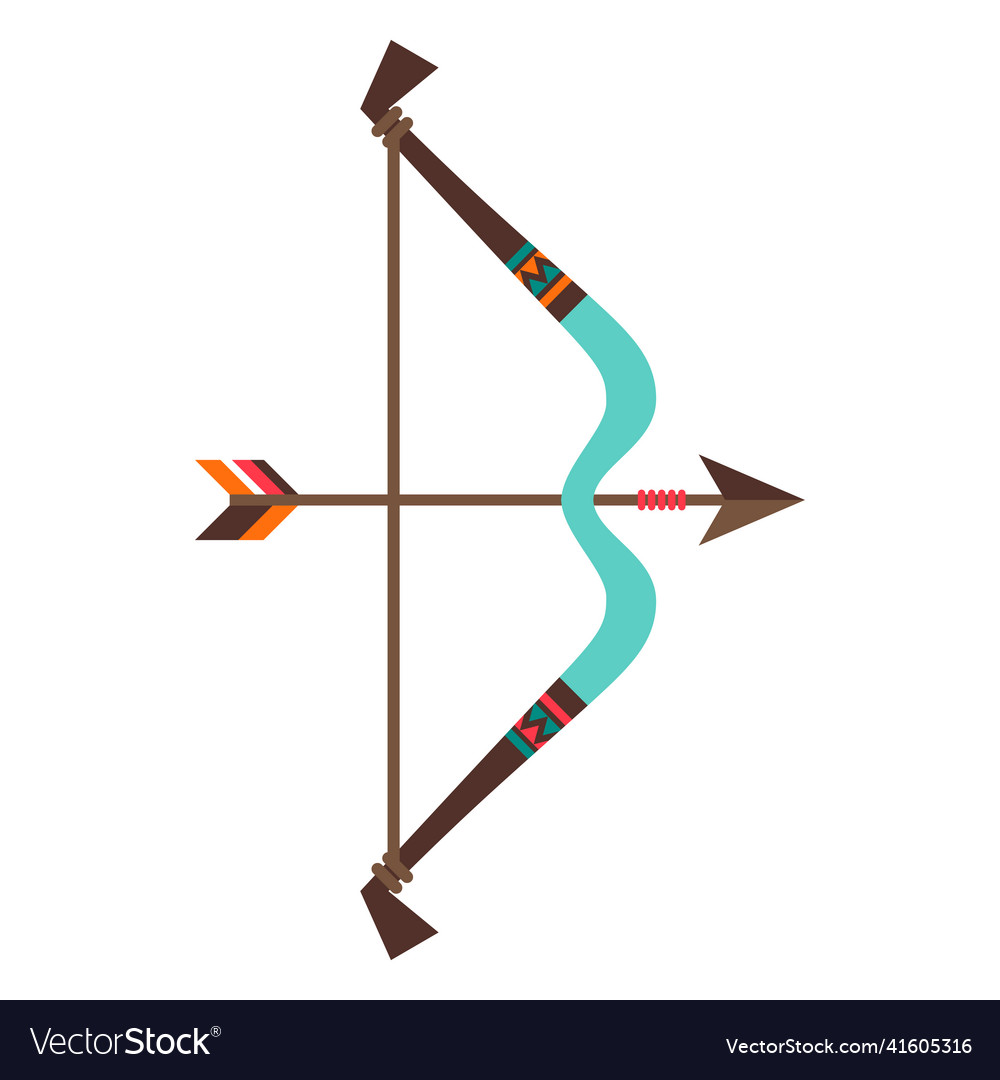 American indians bow and arrow Royalty Free Vector Image