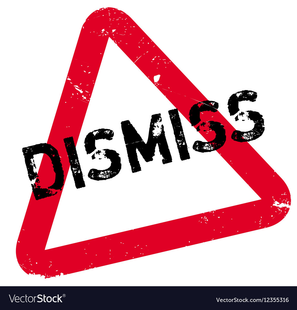 DISMISSED red stamp text Stock Vector