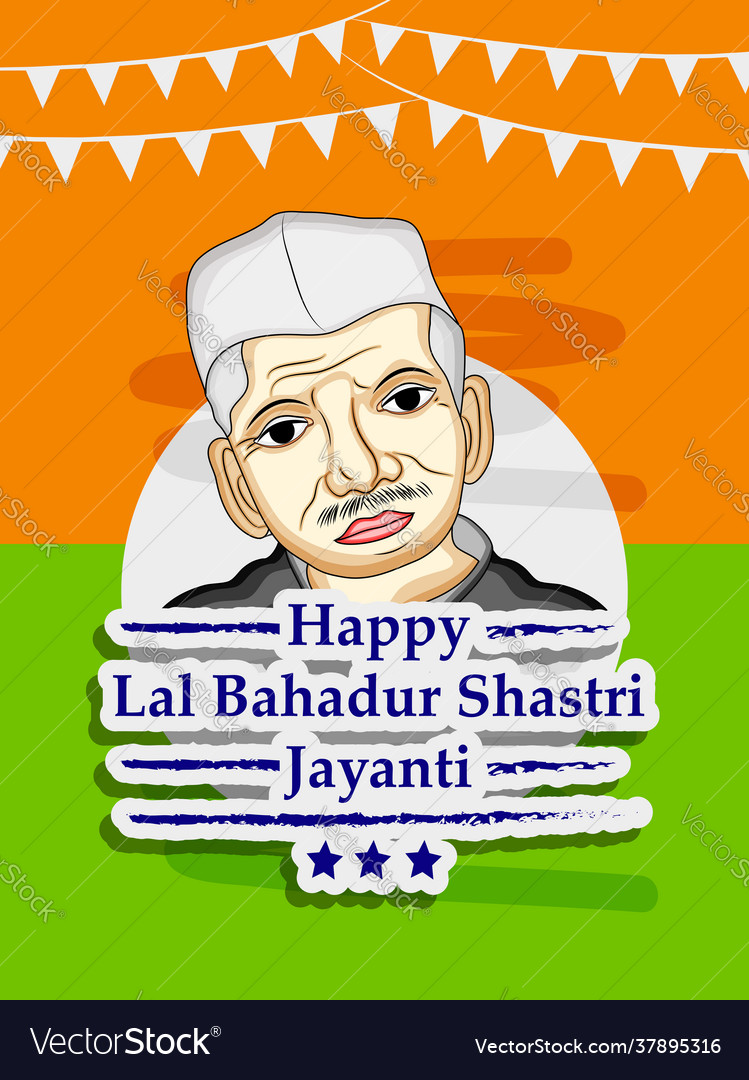 Lal bahadur shastri jayanti Royalty Free Vector Image