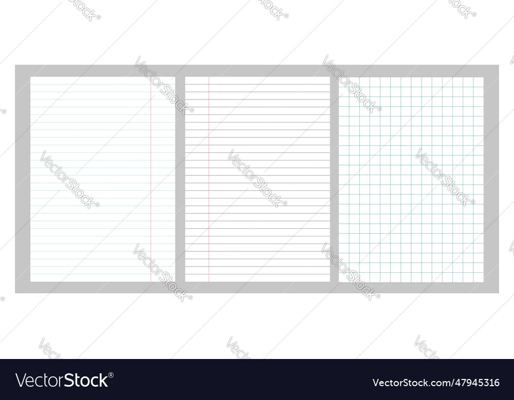Lined Checkered Notebook Page Seamless Pattern