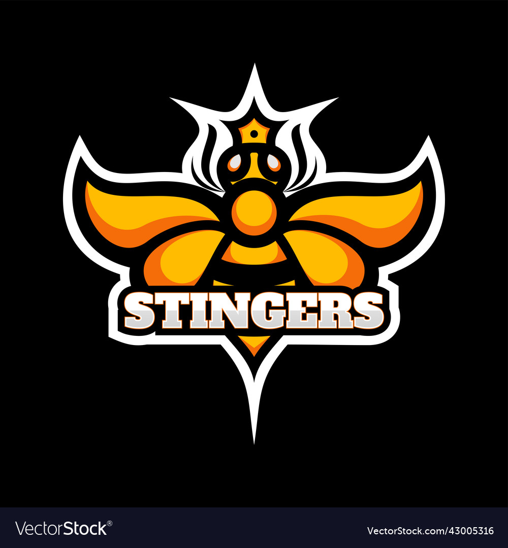 Logo bee simple mascot style