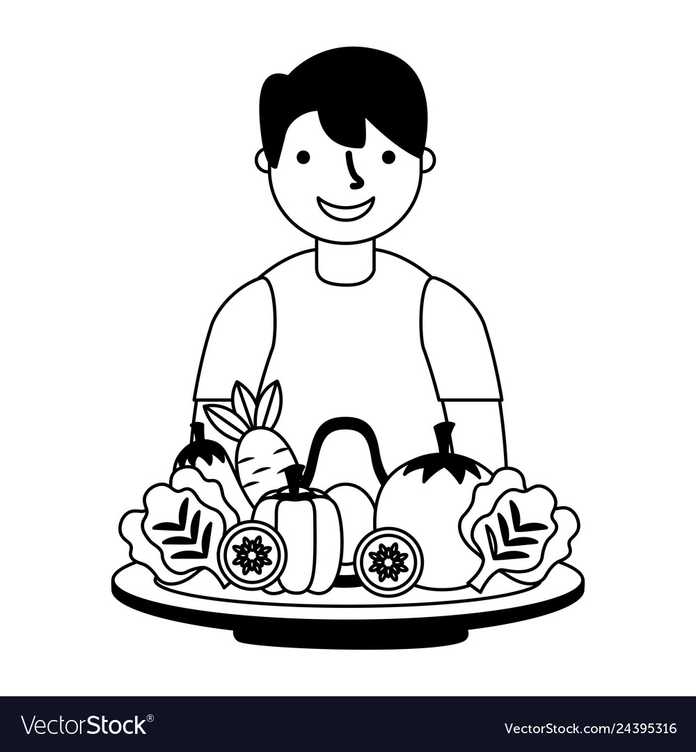 Featured image of post Steps to Make Eating Fruits And Vegetables Clipart Black And White