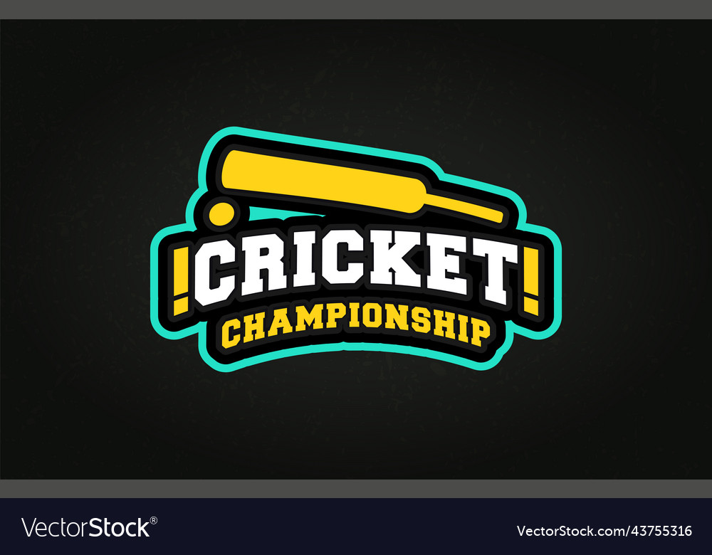 Modern professional typography cricket sport