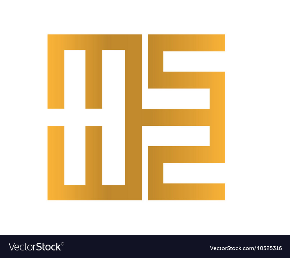 Ms logo design Royalty Free Vector Image - VectorStock