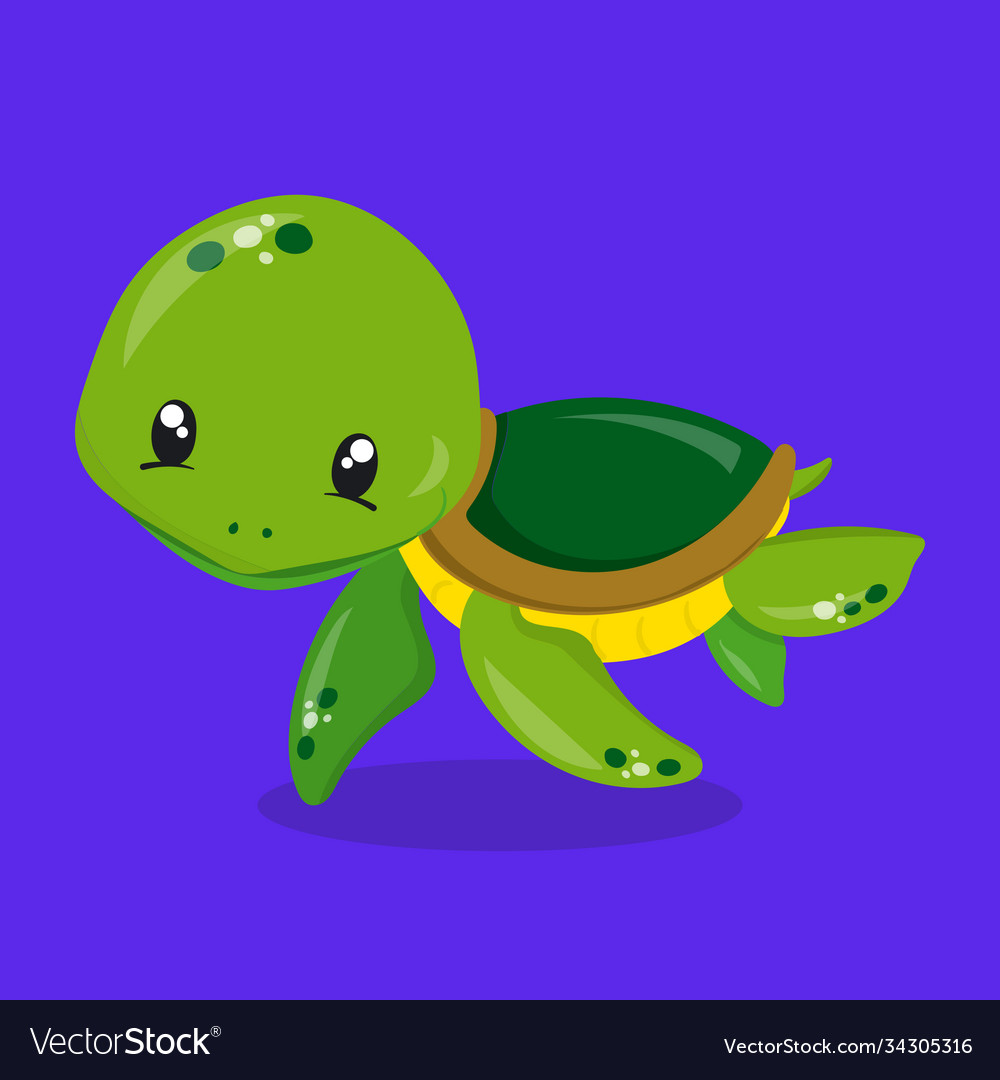 Ocean fun turtle 05 2 Royalty Free Vector Image