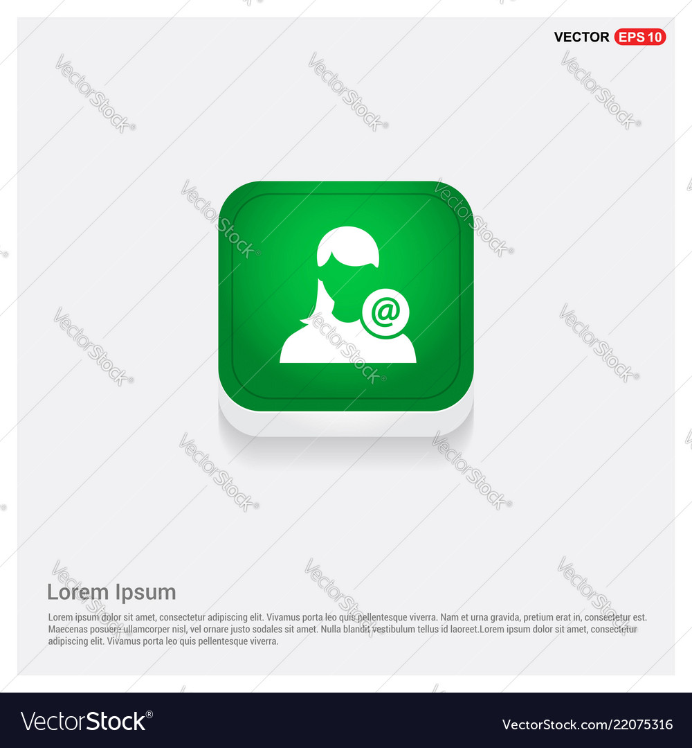Protected user icon green web button vector image Protected user icon green web button