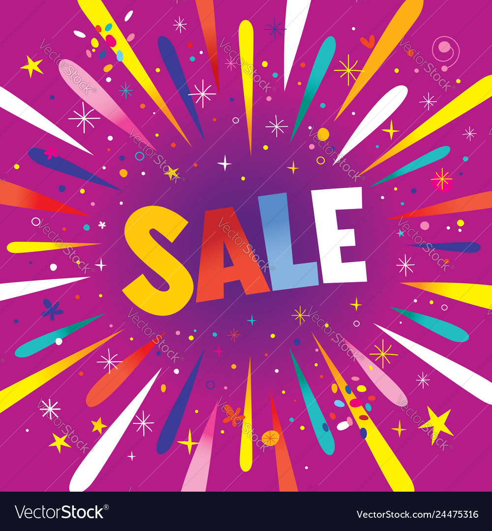 Sale banner poster with burst explosion