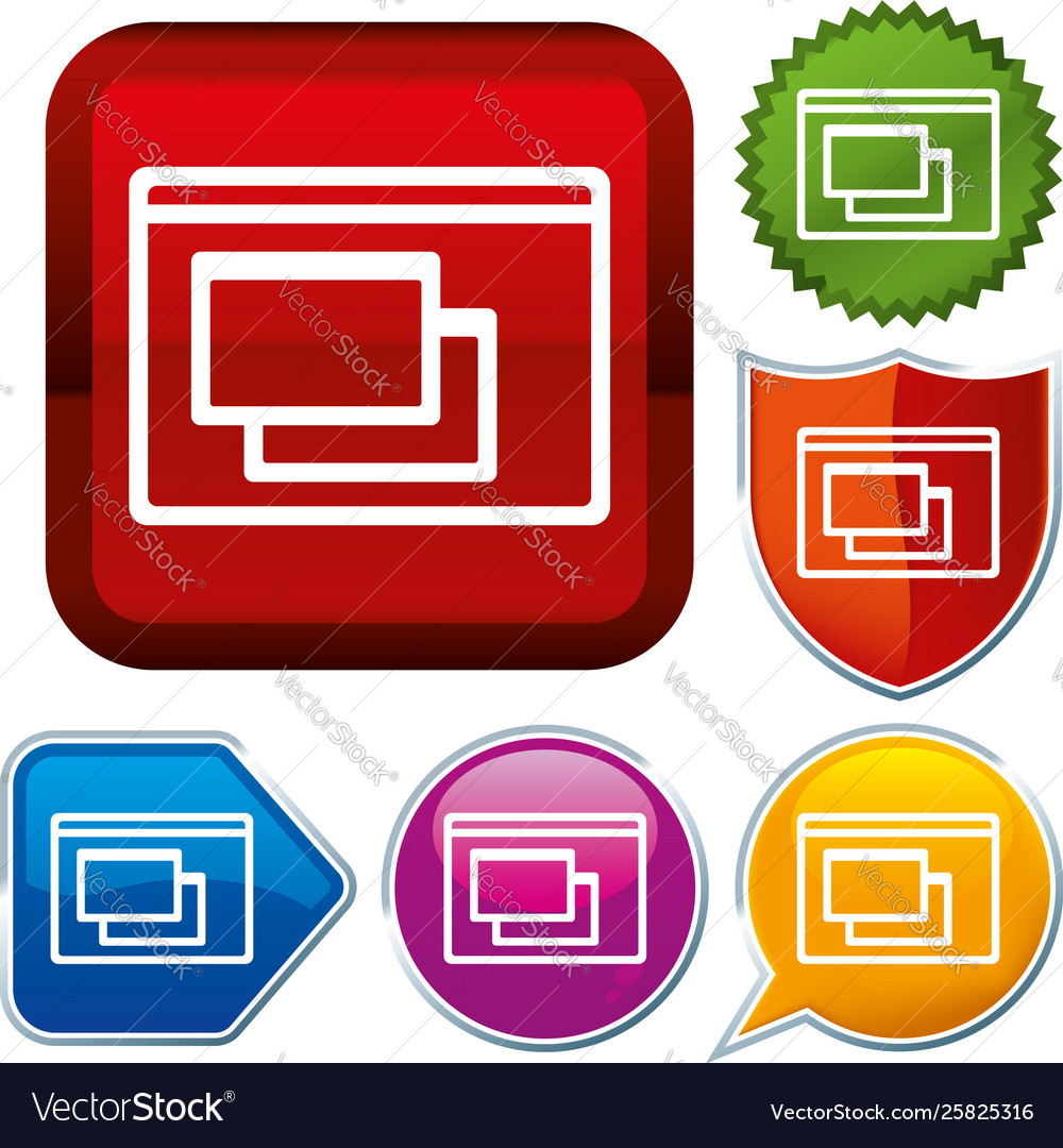 Set shiny icon series on buttons computer window